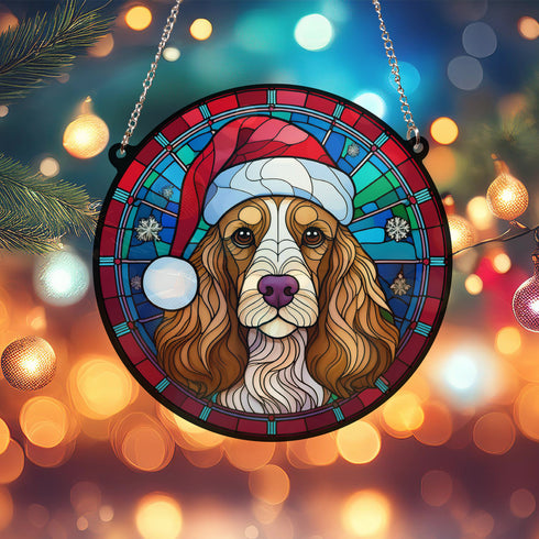 Cocker Spaniel Christmas Suncatcher